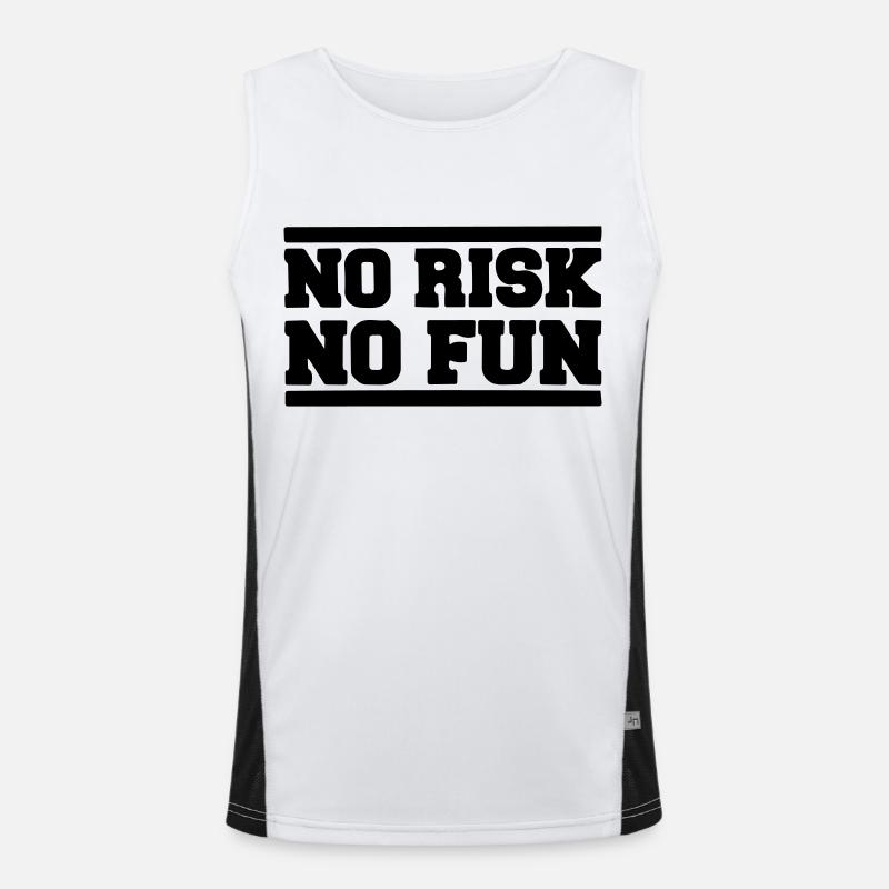 Kein Risiko kein Spaß Funktionelles Kontrast-Tank Top für Männer 