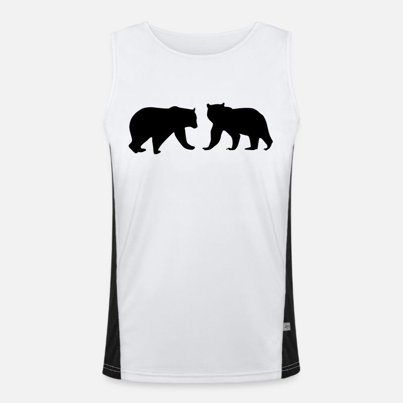 Bears Silhouette Men's Functional Contrast Tank Top 