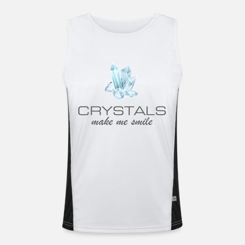 crystals make me smile Funktionelles Kontrast-Tank Top für Männer 