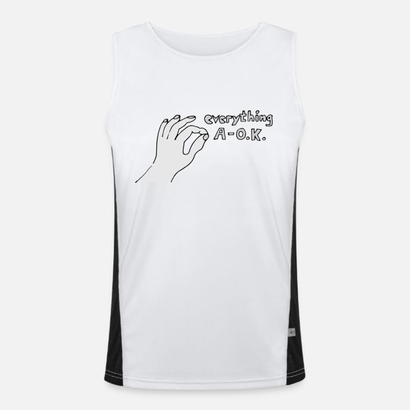 Everything A OK Funktionelles Kontrast-Tank Top für Männer 