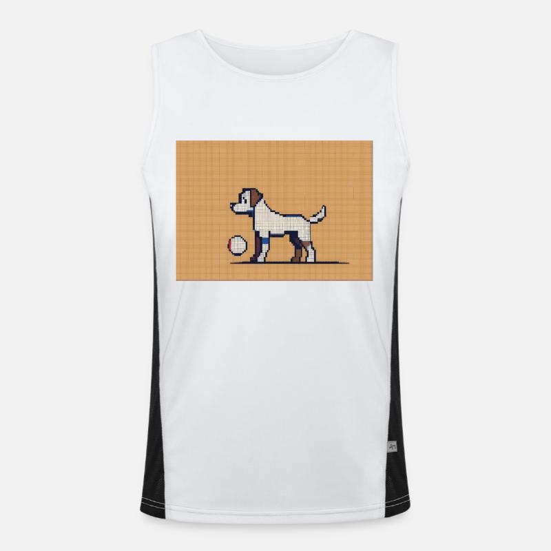 Pixel dog Men's Functional Contrast Tank Top 