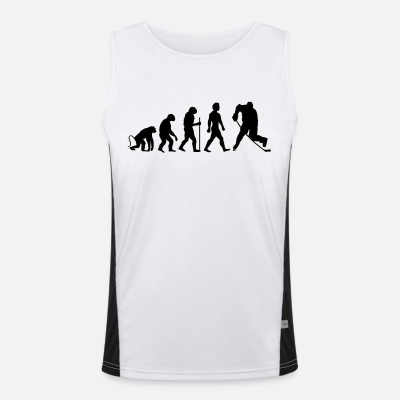 Hockey Evolution - Men's Functional Contrast Tank Top  - white/black