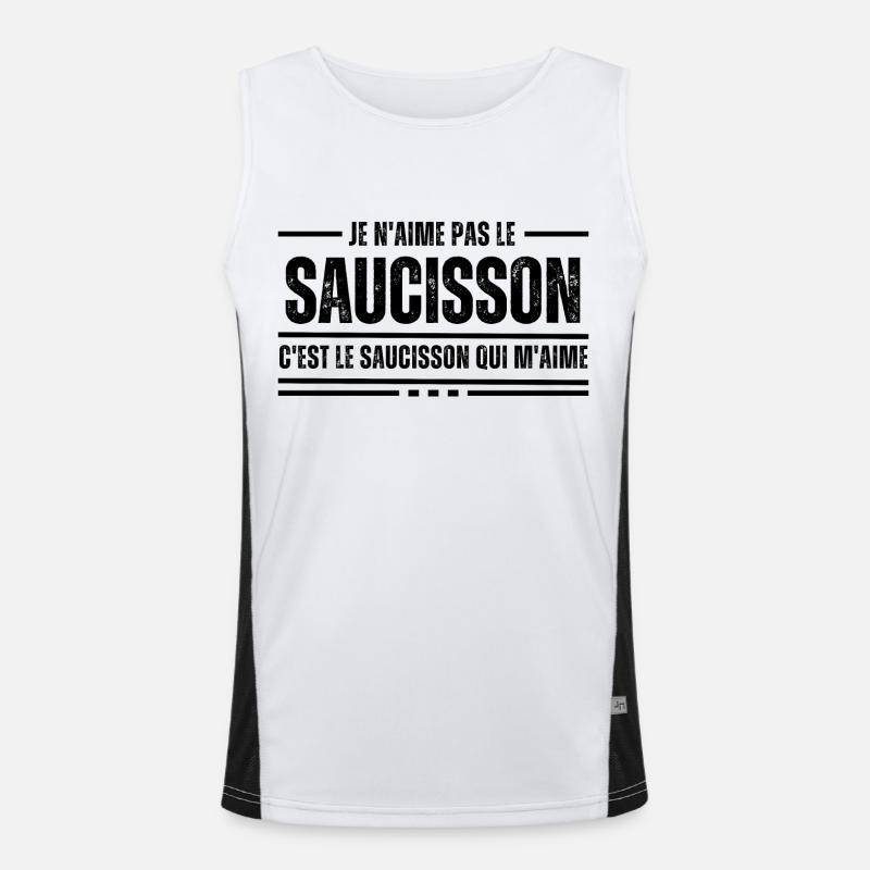 Je N'Aime Pas Le Saucisson Débardeur respirant contrasté Homme 