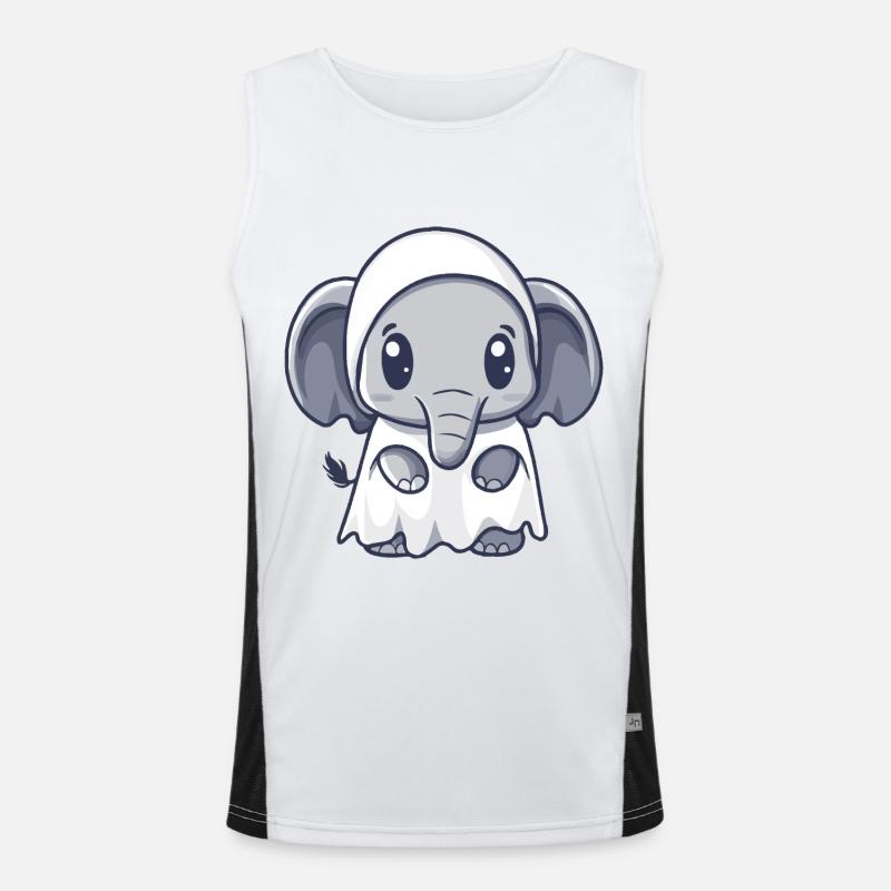 Mammut Halloween Comic Geist Funktionelles Kontrast-Tank Top für Männer 