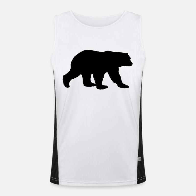 Silhouette d’ours Débardeur respirant contrasté Homme 