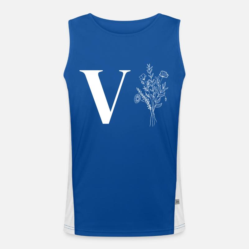 Lette v fleurs minimalistes Débardeur respirant contrasté Homme 
