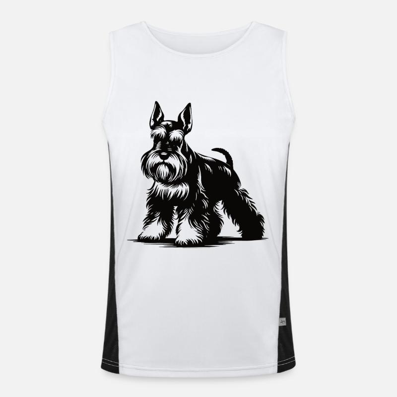 Miniature Schnauzer Design – For Schnauzer Lovers Men's Functional Contrast Tank Top 