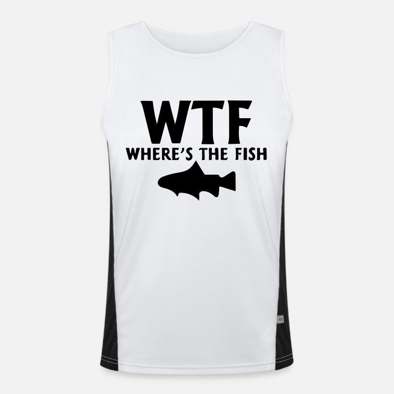 wtf where's the fish Men's Functional Contrast Tank Top 