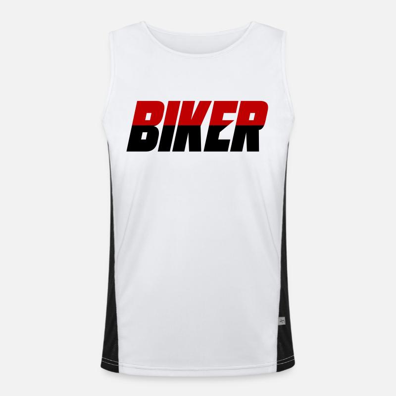 Biker Motorcycle Saying Men's Functional Contrast Tank Top 