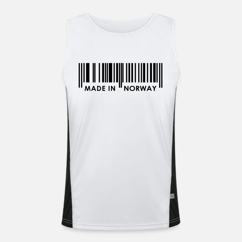 Bar Code "Made in Norway" Men's Functional Contrast Tank Top 