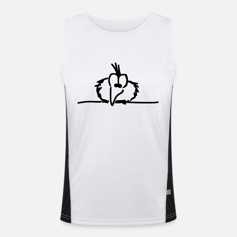 piep - Men's Functional Contrast Tank Top  - white/black