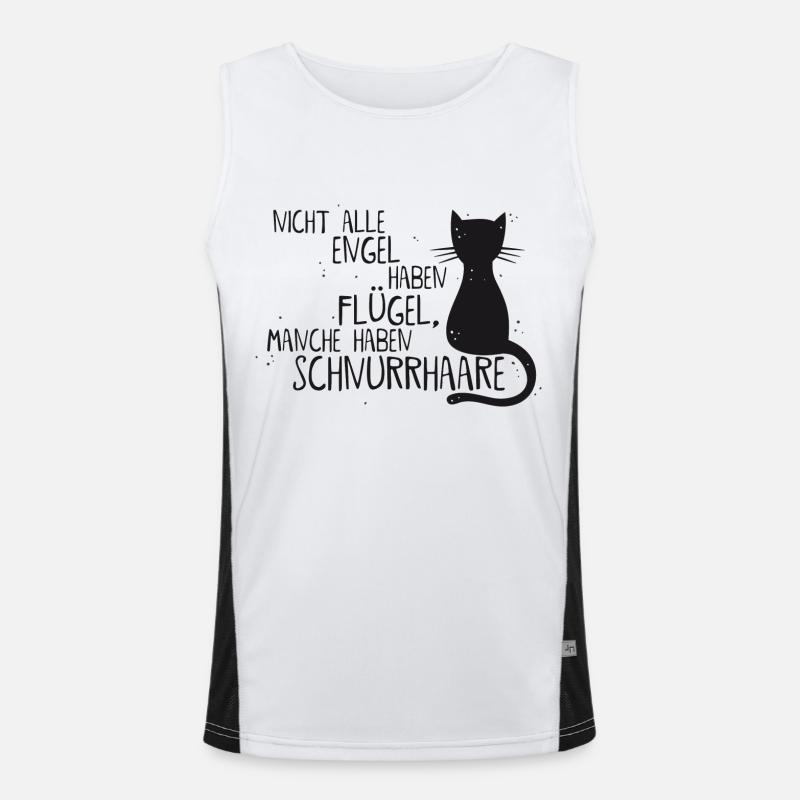 KATZE = ENGEL Funktionelles Kontrast-Tank Top für Männer 
