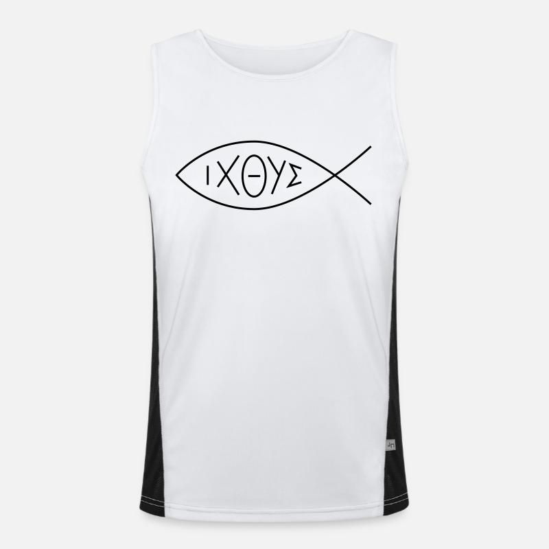 Christentum Funktionelles Kontrast-Tank Top für Männer 