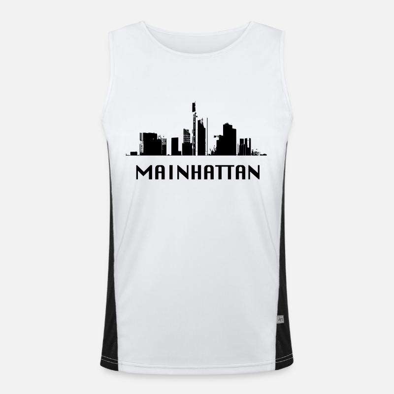 mainhattan ffm Funktionelles Kontrast-Tank Top für Männer 