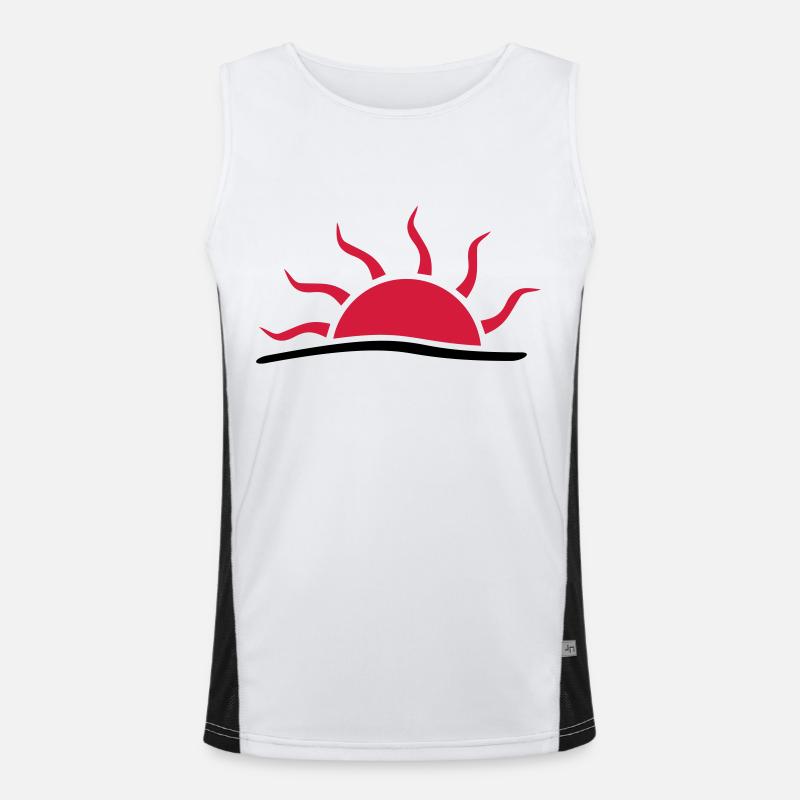 SUN RISE - Sonnenaufgang Funktionelles Kontrast-Tank Top für Männer 