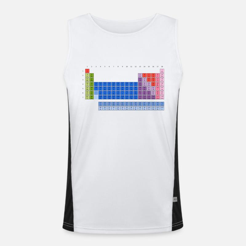 Periodensystem der Elemente (PSE) Periodic Table Funktionelles Kontrast-Tank Top für Männer 