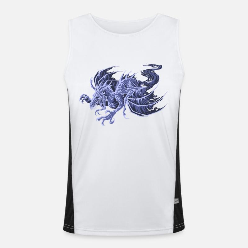 Drachengeist Funktionelles Kontrast-Tank Top für Männer 