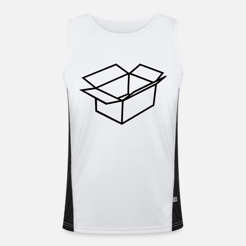 Cardboard box Men's Functional Contrast Tank Top 