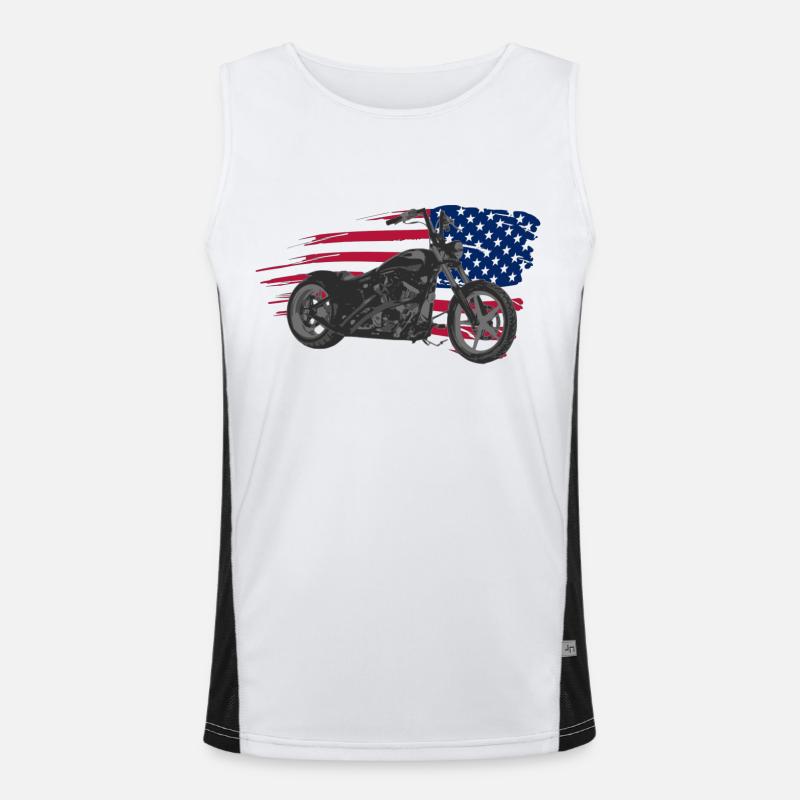 custom usa Débardeur respirant contrasté Homme 