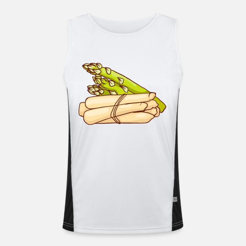 Asperges de légumes Asperges communes Vert vert Débardeur respirant contrasté Homme 