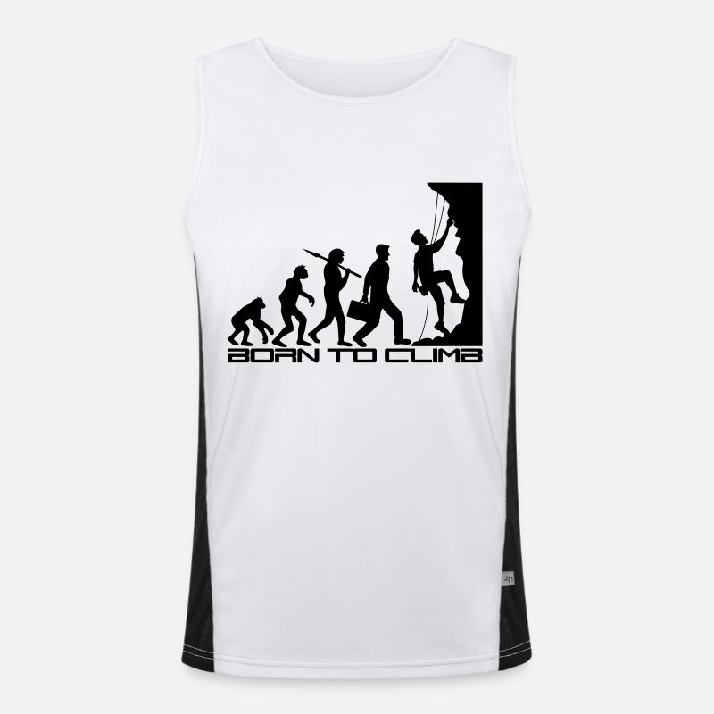 né pour gravir l'évolution évolution née raide Débardeur respirant contrasté Homme 