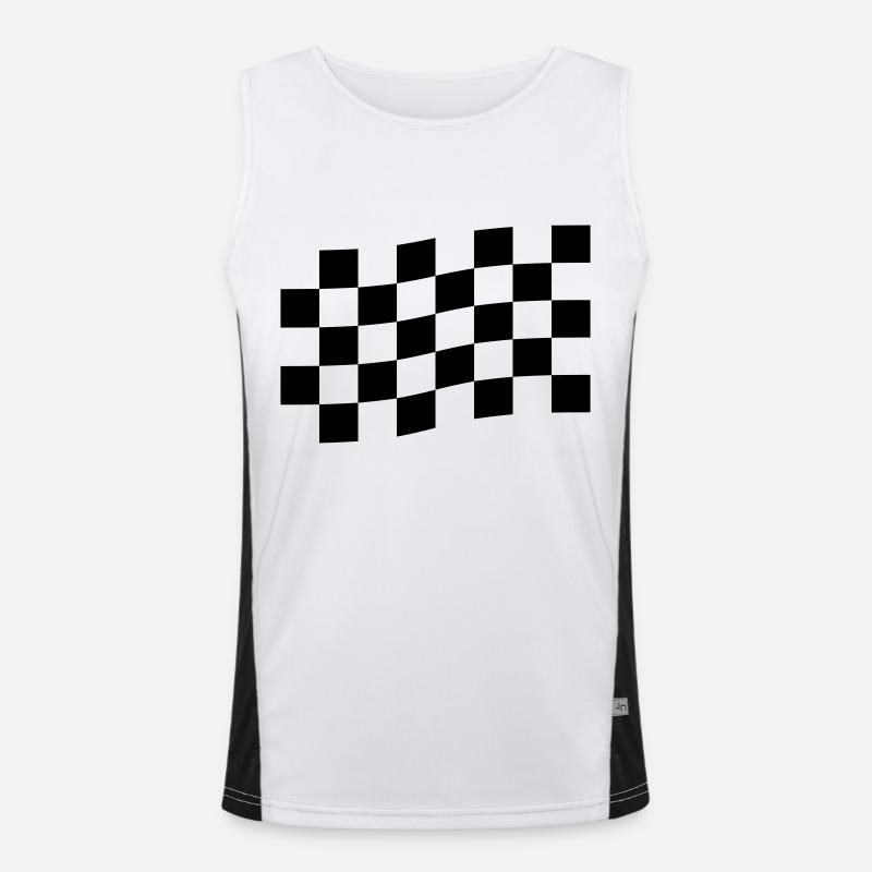 Checkered flag Men's Functional Contrast Tank Top 