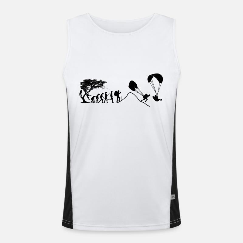 PG evolution 2 - Men's Functional Contrast Tank Top  - white/black