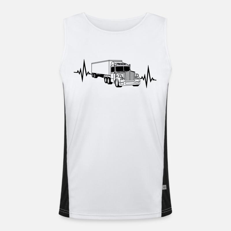 pouls fréquence cardiaque camion wagon télécommande Débardeur respirant contrasté Homme 