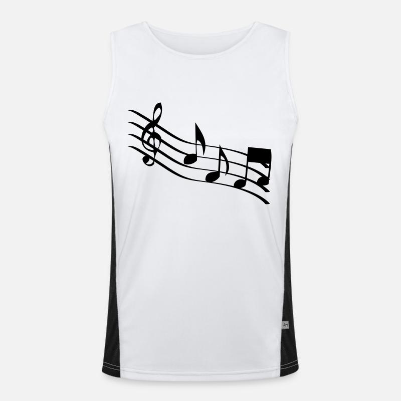 notes de musique Débardeur respirant contrasté Homme 