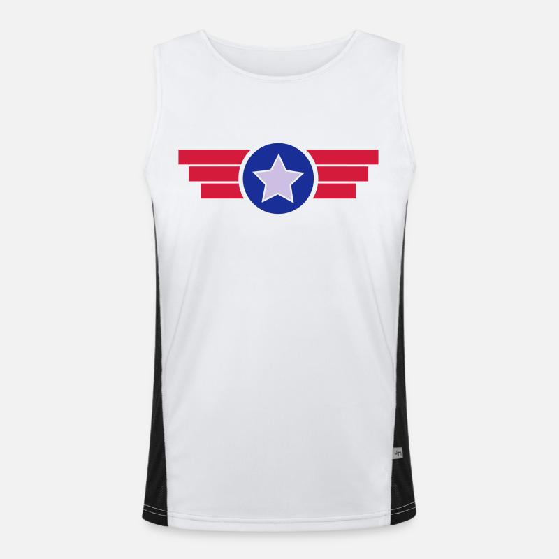 Emblem Badge Logo Banner Award 3c Men's Functional Contrast Tank Top 