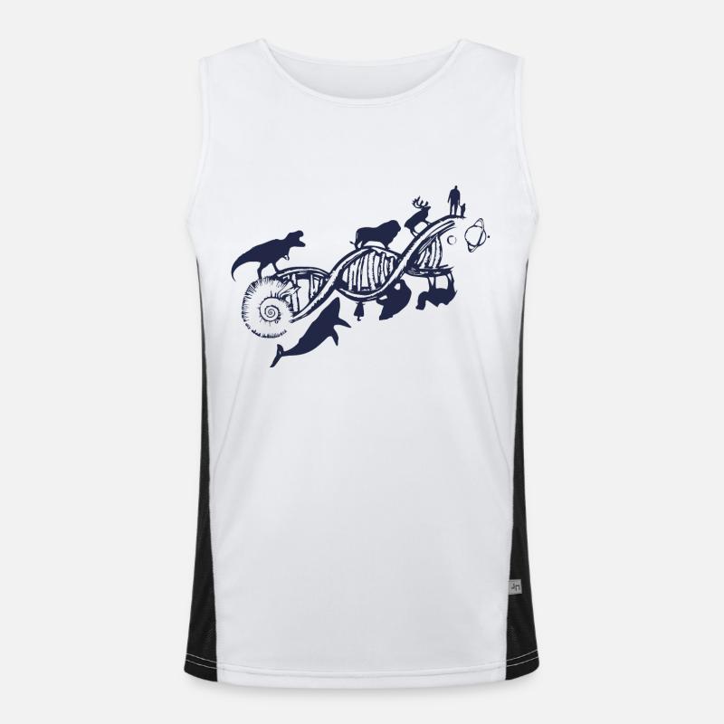 evolution - Men's Functional Contrast Tank Top  - white/black