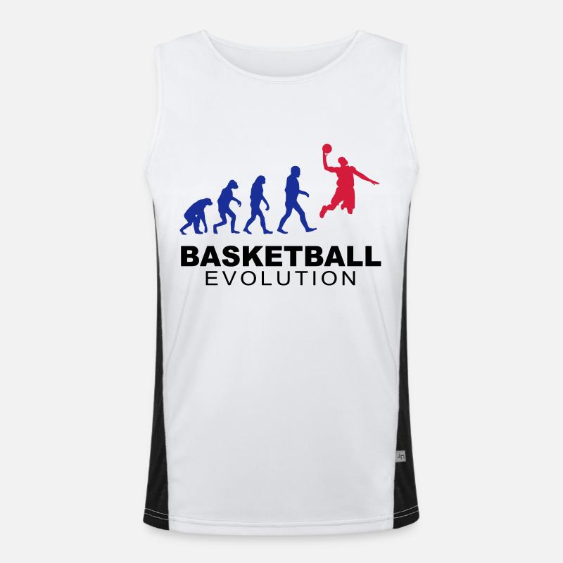 Basketball evolution - Men's Functional Contrast Tank Top  - white/black
