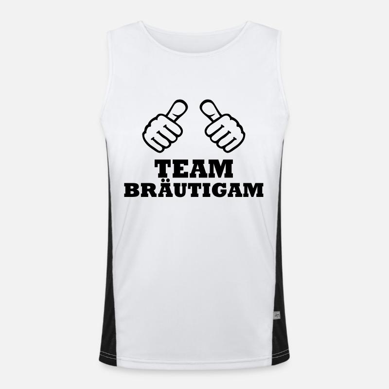 Team Bräutigam Funktionelles Kontrast-Tank Top für Männer 