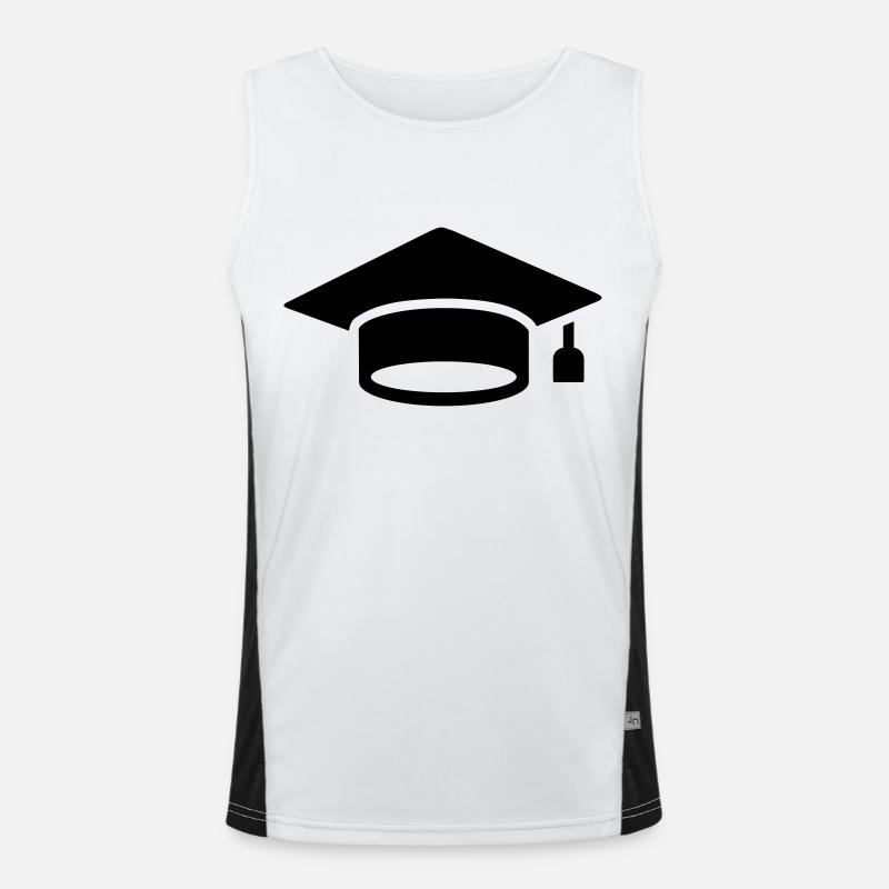 Graduation hat Men's Functional Contrast Tank Top 