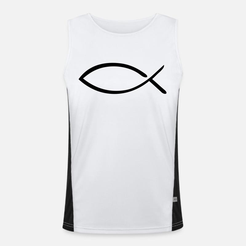 Jésus Poisson Débardeur respirant contrasté Homme 