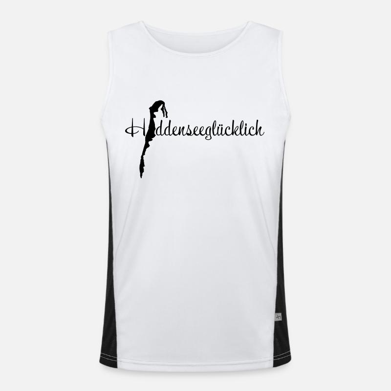 Hiddenseeglücklich klein Funktionelles Kontrast-Tank Top für Männer 