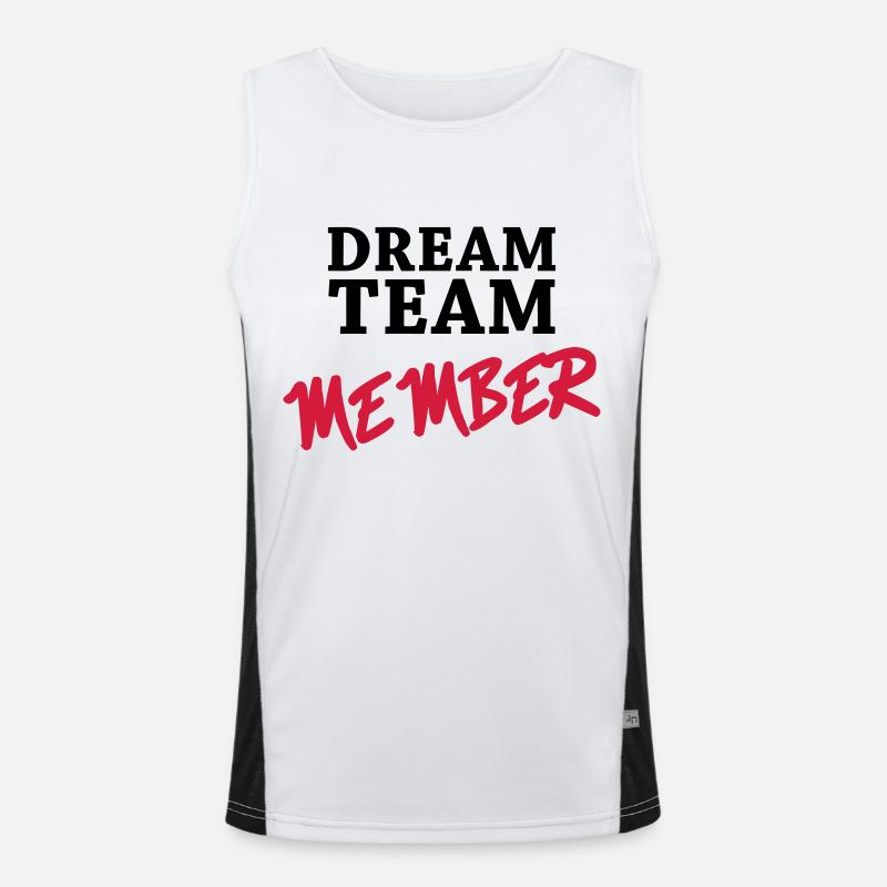 Dream Team Member - Men's Functional Contrast Tank Top  - white/black