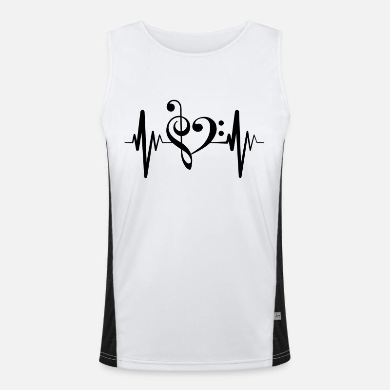 Musik Pulse Funktionelles Kontrast-Tank Top für Männer 