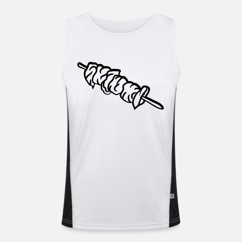 spieß grillspieß fleisch stab stäbchen grillen Funktionelles Kontrast-Tank Top für Männer 