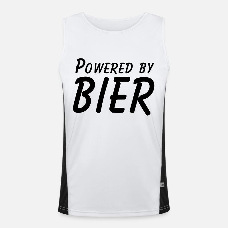 powered by bier Funktionelles Kontrast-Tank Top für Männer 