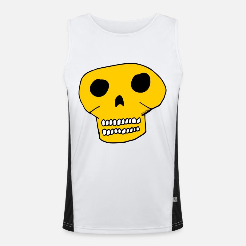 Totenkopf - Schädel Funktionelles Kontrast-Tank Top für Männer 