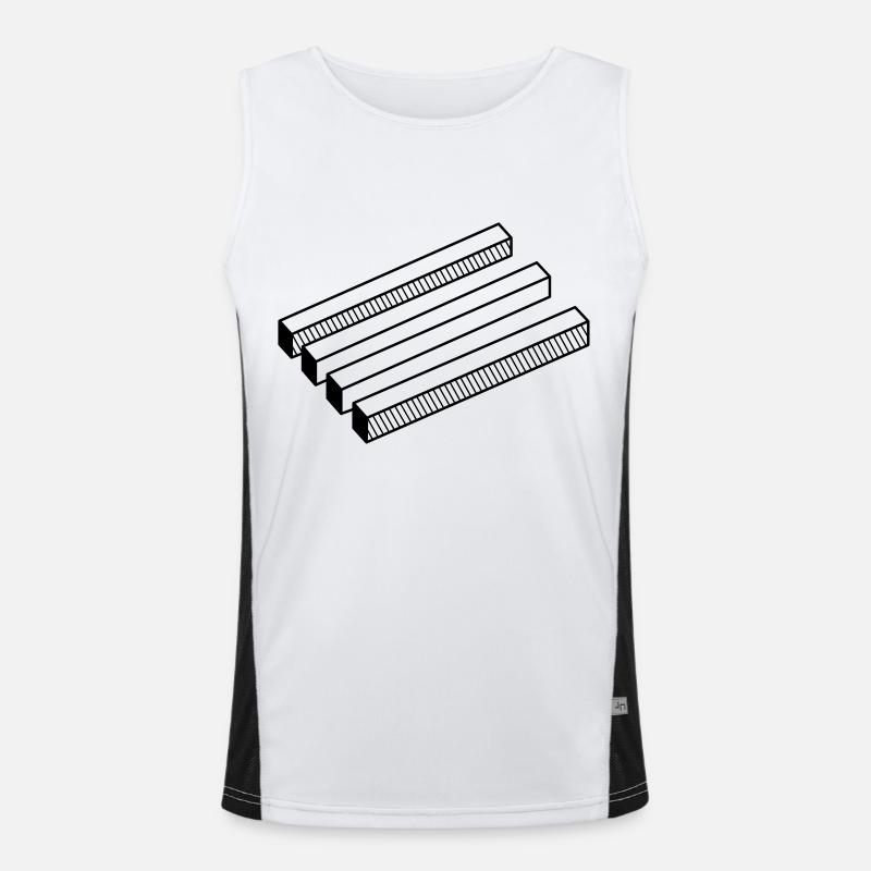 optical illusion Men's Functional Contrast Tank Top 