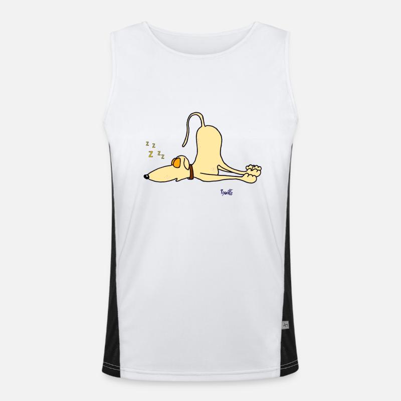 Greyhound - just sleeping - Men's Functional Contrast Tank Top  - white/black