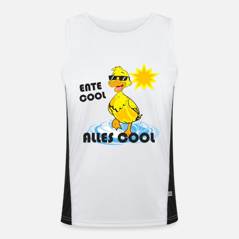 Ente Sommer cool Funktionelles Kontrast-Tank Top für Männer 