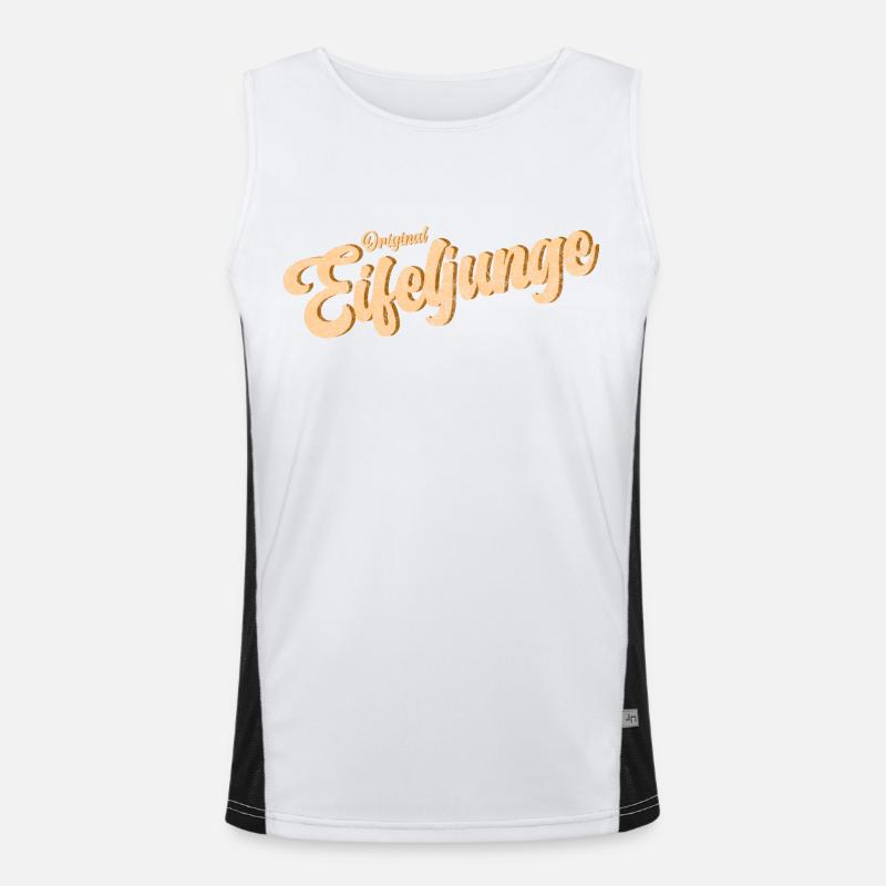 Eifelkind Eifel ist Heimat Spruch für Eifeljunge Funktionelles Kontrast-Tank Top für Männer 