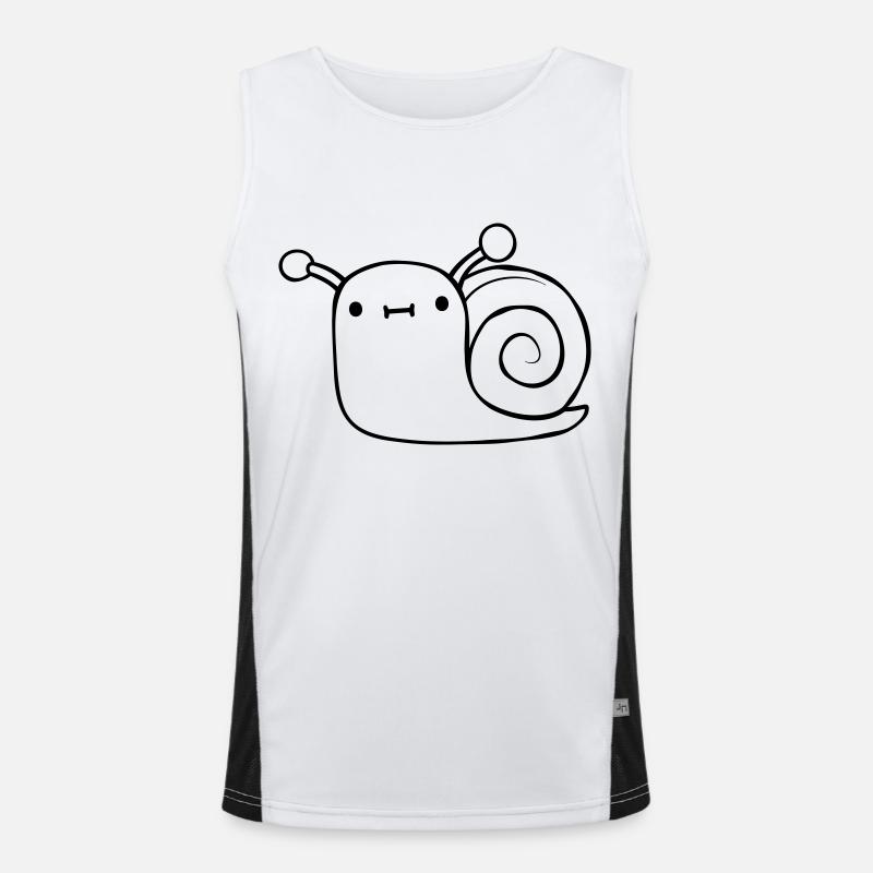 Mignon petit escargot Débardeur respirant contrasté Homme 
