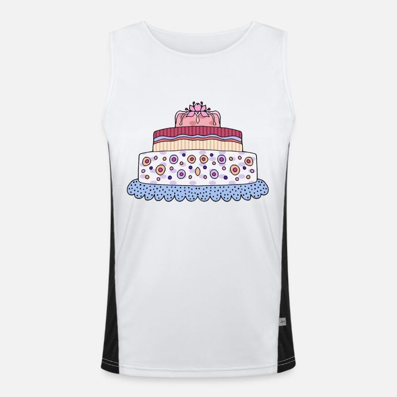 Kuchen Funktionelles Kontrast-Tank Top für Männer 
