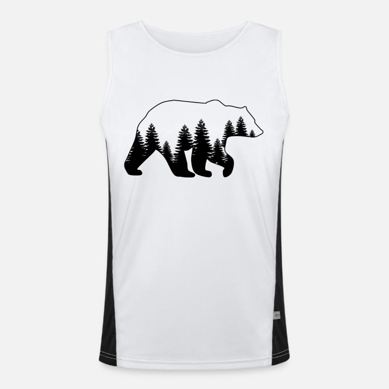 Bear & Trees Men's Functional Contrast Tank Top 