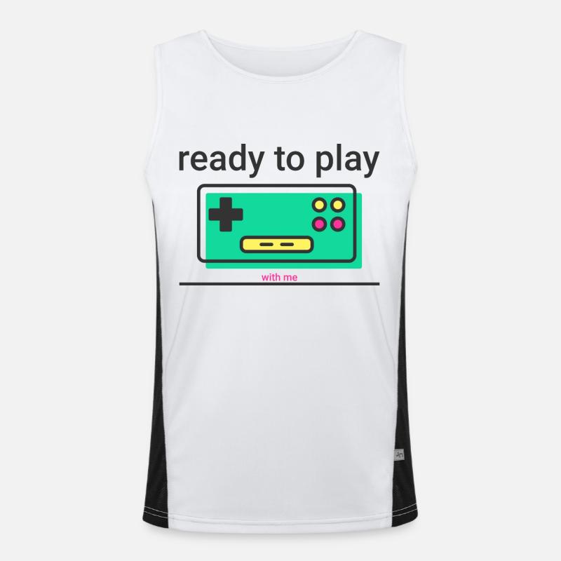 ready to play: retro Game Controller mit Statement Funktionelles Kontrast-Tank Top für Männer 