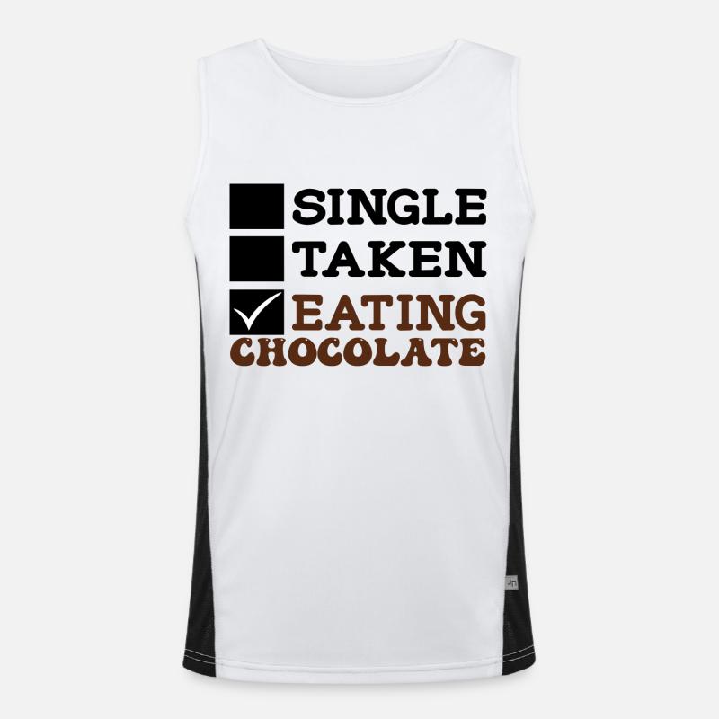 Single Taken Manger du chocolat Débardeur respirant contrasté Homme 